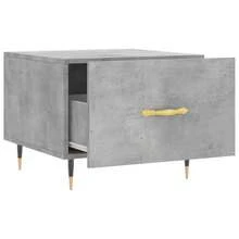Coffee Table Concrete Grey 50x50x40 Cm Engineered Wood - Grey - View 7