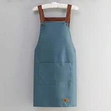 1 件男女通用围裙 - 采用涤纶材料制成，适用于美发沙龙和咖啡厅制服、厨房和餐厅厨师服务围裙 - 专业客户服务服装，质地光滑 - 彩色 - 查看 2