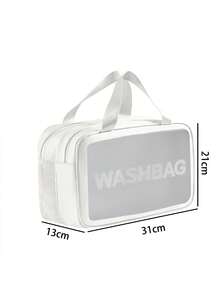 Dry-Wet Separation Double-Layer High-Fashion Travel Portable Storage Bag Waterproof Makeup Bag Dry-Wet Separation Swimming Fitness Bag Toiletry Bag, Toiletry Bag Dry-Wet Separation Portable Large Capacity Drainable Double-Layer Makeup Bag Travel Toiletry Organizer Makeup Bag, Multiple Colors Available