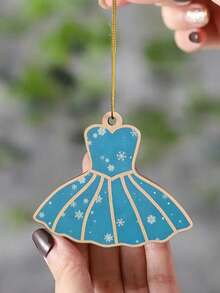 Adorno colgante decorativo de madera de una sola capa con diseño de copo de nieve de 10cm*8.4cm, agrega un ambiente festivo, se puede colgar en el árbol de Navidad, dormitorio, sala de estar, ventanas, espejo retrovisor, chimenea y otros lugares deseados, disponible en 4 colores (rojo, rosa, azul, amarillo)