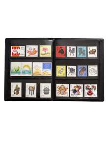 Small Stamp Collecting Album,Generic Themed Stamps Collection And Protection,Enhance Your Philatelic Collection With Postmarked Stamps In A Compact And Elegant Album,Perfect For Stamps Storage And Display,Collector's Gift With Organized Page Layout - Multicolor - View 6