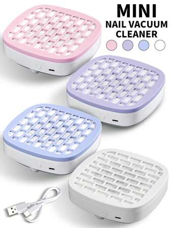 Nail Dust Collector, Compact Nail Dust Collector For Beginner, Vacuum Nail Fan Dust Collector With Reusable Filter For Acrylic Nail Polishing, Salon, Home, Training Classes