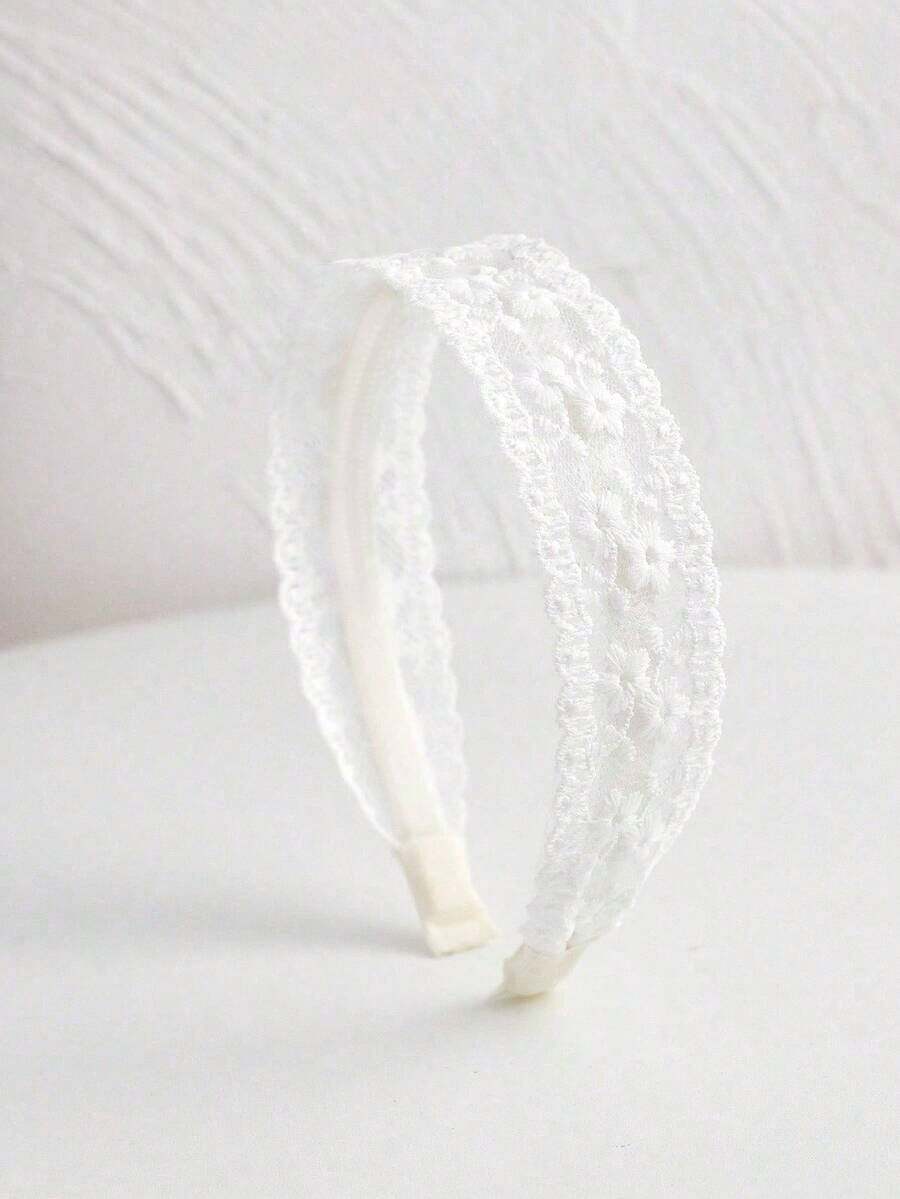 1pc Women Floral Embroidered Fashionable Headband For Hair Decoration Elegant Valentine's Day,HairBand,Hair Hoop,Hairband,Hair Hoop Headbands Hair Accessories Head Accessories - 白色 4 - 查看 1