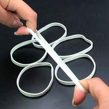 30 件高品质白色橡皮筋 5 厘米/1.97 英寸弹力橡皮筋，办公室和厨房固定配件，橡皮筋，弹力橡皮圈 - 白色 - 查看 7