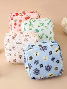 1 pièce Pochette hygiénique réutilisable et portable, sac de rangement multifonctionnel pour serviettes hygiéniques, cosmétiques, mouchoirs, clés, convient pour la maison, la chambre, les sacs, les valises, les voyages, la rentrée scolaire, le dortoir