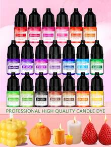 5ml 20 Colors Candle Dye Liquid Dye, DIY Jewelry Making & Candle Making Coloring Pigment 50ml/100ml, Candle Color Dye Suitable For Silicone Mold DIY Handmade Scented Candle Soap Dye Coloring, DIY Jewelry Making & Candle Making Dye Liquid, Halloween, Christmas, Holiday DIY Candle Coloring Dye
