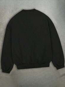 Punk Skull Graphic Crew Neck Sweatshirt – Edgy Statement Piece Men Clothes  Sudaderas Para Hombre  Fall Clothes2025 - 黑色 - 查看 2