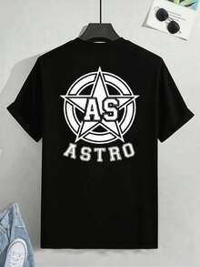 TAGLIE FORTI Graphic Tee ASTRO Crew Neck T-shirt da uomo oversize con grafica vintage bifacciale,Cotone di alta qualità, resistente ed elegante, stampa audace unica