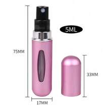 3PCS 5ml High-Grade Empty Refillable Perfume Crystal Bottom Bottle Cosmetic Containers Parfum Atomizer Spray Dispenser Portable(Black.Silver.Pink.) - 3 - 查看 2