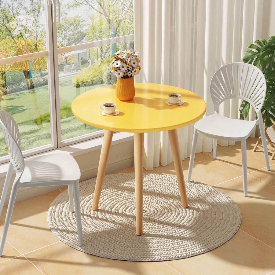 Outdoor Dining Tables - (Single Layer) Ivory White [diameter 50*height 52] - View 1