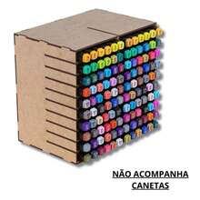 Organizer Holder For Touch Pens And Markers, Organizer Box, Niche In MDF, 120 Colors - tàu tuần dương - Xem 4