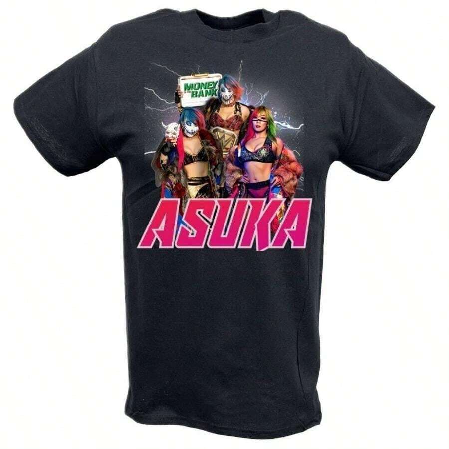 Asuka Money In The Bank Pose T-Shirt - 黑色 - 查看 1