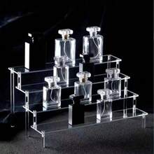 1 Set Boxed DIY 1-4 stöckiges Acryl Tischplatte Ausstellungsregal für Cupcakes, Parfüm, Handarbeit, transparentes trapezförmiges Blindbox Aufbewahrungsregal, Aufbewahrungsschrank.