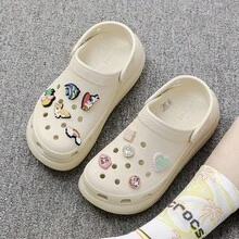 Dép bít mũi khoét lỗ, kiểu dáng slip-on, dành cho cặp đôi, mẫu mới mùa xuân 2026, đế dày, kiểu dáng thường ngày, dép lê cao gót, sandal liền thân 207521-2Y2 - Màu Khaki - Xem 4