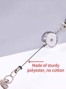 1/2pcs Retractable Carabiner Hook, Multi-Functional Retractable Lanyard, Bag Accessories, Keychain, Minimalist & Practical, Suitable For Daily Use - Multicolor - View 3