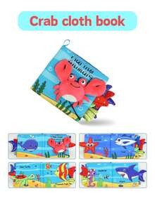 Libros blandos para bebés, juguetes para bebés de alto contraste, libros de tela crujientes, regalos de Navidad para recién nacidos (0-6-12 meses) - Multicolor - Ver 7