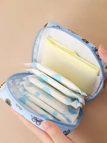 1 pièce Pochette hygiénique réutilisable et portable, sac de rangement multifonctionnel pour serviettes hygiéniques, cosmétiques, mouchoirs, clés, convient pour la maison, la chambre, les sacs, les valises, les voyages, la rentrée scolaire, le dortoir