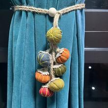 1/2 piezas Sujetacortinas de estilo bohemio, de unicolor/calabaza colorida, adecuados para la decoración de cortinas de ventanas en el hogar y la oficina