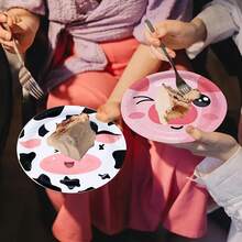 30 piezas Platos de papel desechables con tema de granja, platos de papel impresos con animales de granja de 7 pulgadas (granja, vaca, lechón, cordero, pollito, cachorro), adecuados para reuniones diarias, picnics de camping, celebraciones festivas, vajilla de fiesta, platos de fiesta, tema de granja, platos de postre