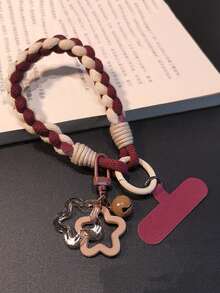 1 件简约编织手机挂绳腕带，耐用防摔手机吊坠，男女通用