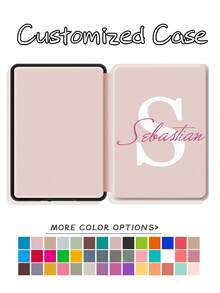 Customizable Kindle Case, Initial + Last Name Design, Compatible With Kobo Clara Colour, Kindle (11th Gen) 2022/Paperwhite 6, Kindle 10th Gen 2019, Kindle Accessories, Kindle Cover, Auto Sleep/Wake Function