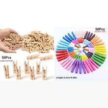 5/15/30/50/100/200Pcs 2.5cm Natural Wooden Mini Clothespins With Rope, Mini Clothes Pegs For Photos, Crafts, Artworks, Cocktails(Without A Rope) - Wood Color - View 16