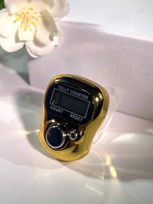 1 件高品质手持式电子计数器，金属设计，带孔按钮，仓库计数设备，圆形计数器，时尚计数器，圣诞节、万圣节、感恩节、游戏礼物 - 彩色 - 查看 7