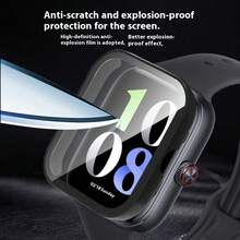 PC Case+Glass Compatible With Xiaomi Redmi Watch 4 /5 Tempered Glass Anti-Scratch Film Bumper Protective Cover - Redmi Watch 4 - View 4