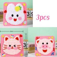 1/3/12pcs Animal Theme Sewing Kit For Beginners - 4pcs Tools And Materials, Creative Handmade Doll And Decor Making Set - Multicolor - View 14