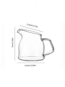 1 pieza/2 piezas Botella de vidrio con ángulo - Multifuncional para café, té, miel, espuma de leche, diseño único de café con leche, taza y tetera multiusos, vajilla duradera y elegante - Transparente - Ver 2