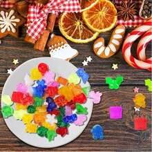 1 件 25 腔圣诞硅胶模具，不粘巧克力果冻蛋糕烘焙模具圣诞树姜饼男士圣诞老人圣诞节圣诞装饰品圣诞睡衣圣诞礼物圣诞装饰 - 彩色 - 查看 7