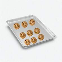 CHAROLA DE ALUMINIO PARA HORNEAR 36X50 CM MATERIAL ZINTROALUM IDEAL PARA PANADERIA Y REPOSTERIA RESISTENTE A ALTAS TEMPERATURAS, INOXIDABLE Y FACIL DE LIMPIAR - Plateado - Ver 2