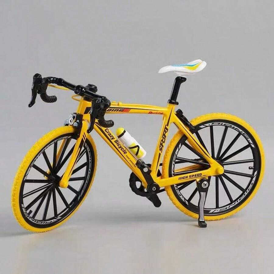 Modelo de bicicleta de dedo, modelo de bicicleta de montaña 1:8, modelo de bicicleta de montaña, adorno de dedo,Adorno de bicicleta para colección,regalo para novio - #1035 AMARILLA - Ver 1