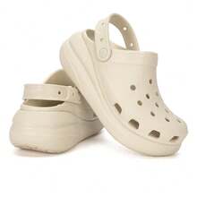 Dép bít mũi khoét lỗ, kiểu dáng slip-on, dành cho cặp đôi, mẫu mới mùa xuân 2026, đế dày, kiểu dáng thường ngày, dép lê cao gót, sandal liền thân 207521-2Y2 - Màu Khaki - Xem 6