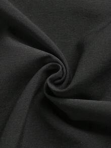 New Solid Color Spring, Summer And Autumn One-Shoulder High Collar Long Sleeve Top Casual Black - Black - View 5