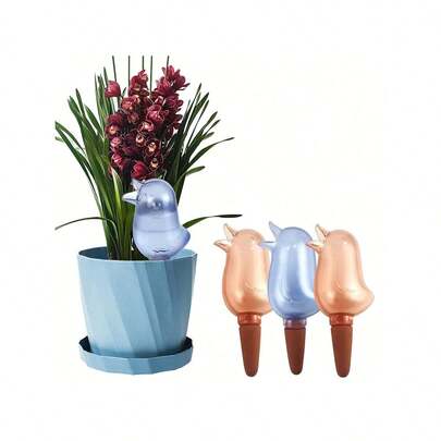 1 Pc Self Watering Spike Globes Devices Plant Waterer Planter Automatic Dripper Irrigation Water Stakes For Indoor Outdoor Potted Plants Flowers(Clear Bird Shape)