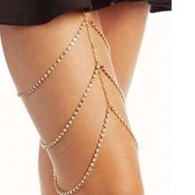 Simple Multi-Layer Pearl Chain Leg Chain Women's Ins Creative Personality Long Body Chain Jewelry