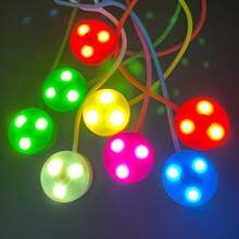 1pc Outdoor Pet Silicone Halter Light, Super Bright Front & Rear LED Pet Safety Pendant, High Visibility For Night Walking Dogs And Outdoor Activities, Anti-Lost Backpack Light Silicone LED Warning Light