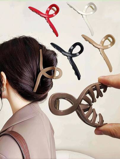 1 Pieza Pinza de pelo de mariposa premium, hecha de material de silicona suave, resistente a arrugas, pinza de pelo duradera y antideslizante, con múltiples opciones de color, pinza de pelo de silicona premium coreana suave para mujeres para el inicio del otoño, pinza de pelo para el cabello recogido, accesorio de pelo para mujer, pinza de pelo decorativa elegante para el invierno y el otoño