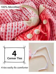 Juego de ropa de cama de 2/3 piezas con estampado digital 5D de fresa, juego de ropa de cama de dibujos animados lindo para todas las estaciones, funda de edredón para niños, niñas y adolescentes, suave, transpirable y lavable a máquina (1 funda de edredón + 1/2 fundas de almohada, sin relleno)