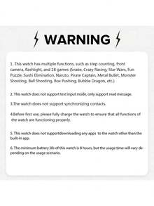 Kids Smart Watch With Camera, Photo Album, 18 Built-In Games, Calculator, Calendar, LED Light - The Perfect Holiday Gift For Children! - Multicolor - View 4