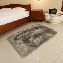 1pc Fluffy Area Rug, Multiple Colors Available, 90cm X 60cm Non-Slip, Handwash & Machine Washable, Suitable For Autumn/Winter, Rectangular Carpet For Living Room, Bedroom, Bedside, Sofa, Wedding, Christmas, Fireplace, Dining Table, Outdoor Patio, Plush Soft Luxury Home Decor Kitchen Rug