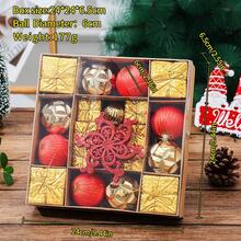 Palline decorative natalizie, set di palline da appendere all'albero di Natale, decorazioni per l'albero di Natale, ornamento decorativo da appendere per la decorazione delle feste natalizie - Dorato - Visualizzare 2
