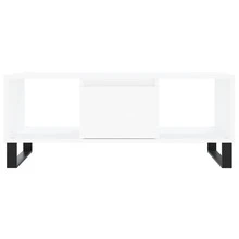 Coffee Table White 90x50x36.5 Cm Engineered Wood - White - View 6