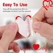 15/25/35/45/65/85pcs Red Heart-Shaped Bandages, Wound Protection | Wound Dressing | Flexible Adhesive Cute Bandages, Suitable For Abrasions, Skin Surface Injuries, Prevent Wound Infection, Romantic Valentine's Day Gift