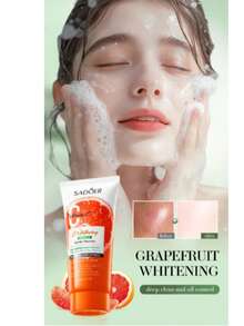 Limpiador Facial Sadoer con Vitamina C 150g – Gel Suave con Aminoácidos y Extractos Naturales para una Limpieza Profunda y Delicada | Control de Grasa y Purificación de Poros | Fórmula Hidratante que Elimina Impurezas, Maquillaje y Exceso de Sebo sin Resequedad | Ideal para Todo Tipo de Piel, incluso Sensible | Deja la Piel Refrescante, Suave, Luminosa y con Aspecto Saludable - Naranja - Ver 3
