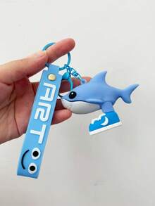 1pc Tralalero Tralala Keychains - Brain Rot Meme (In Italian), Shark With Sneakers | Durable Iron And Silicone Bag Pendant | Unique Gift For Mini Enthusiasts | Casual Style | Novel Keychain | Optimistic Design | Durable Keychain | Tralalero Tralala | Class Gift From Teacher | Back To School Favors | Classroom School Favors (The Color And Style Of The Keychain Are Random.)