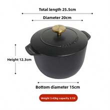 热门新款铸铁炖锅家用多功能炖锅无涂层迷你饭锅粥汤锅搪瓷铸铁锅多功能炖锅铸铁炖锅家用多功能炖锅无涂层迷你饭锅粥汤锅不粘锅双耳