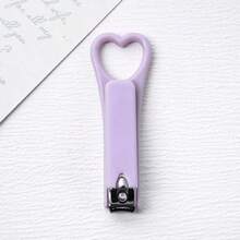 1pc Candy Color Heart Shaped Nail Clipper, Minimalist Solid Color Portable Nail Cutter, Manicure Tool For Women - Multicolor - View 8