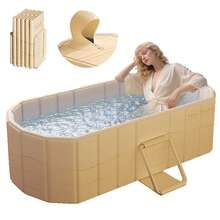 Milky Way Foldable Soaking Bathtub For Adults, Portable Large Size PVC Material Hot Tub With Thermal Insulation, Ideal Home SPA And Relaxation Spa Bath For Comfortable Use - 1.5m Gold With Cover - View 9
